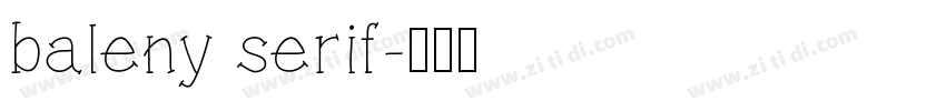baleny serif字体转换
